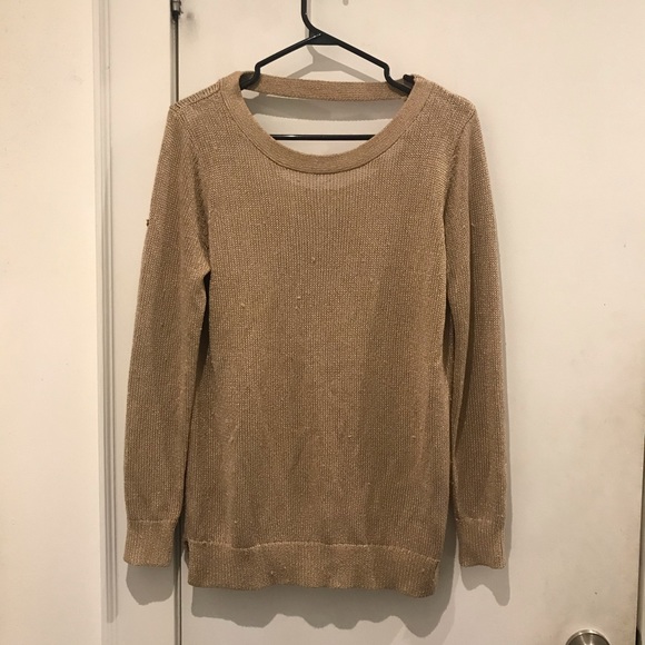 Gold Knit Sweater - Picture 1 of 3